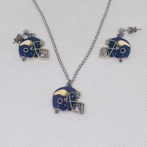 Minnesota Vikings Football Helmet Jewelry Set